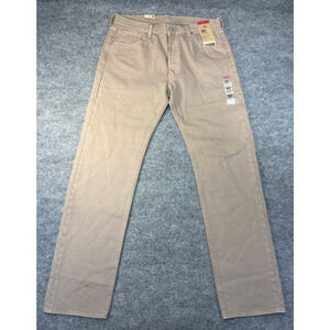 NWT Levis 501 Original Jeans Mens Button Fly Color Beige/Brown 34x34 005013400